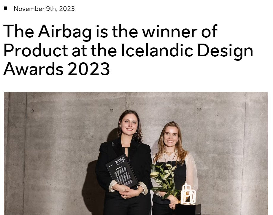 The Airbag is the Product of the Year - FÓLK Reykjavik