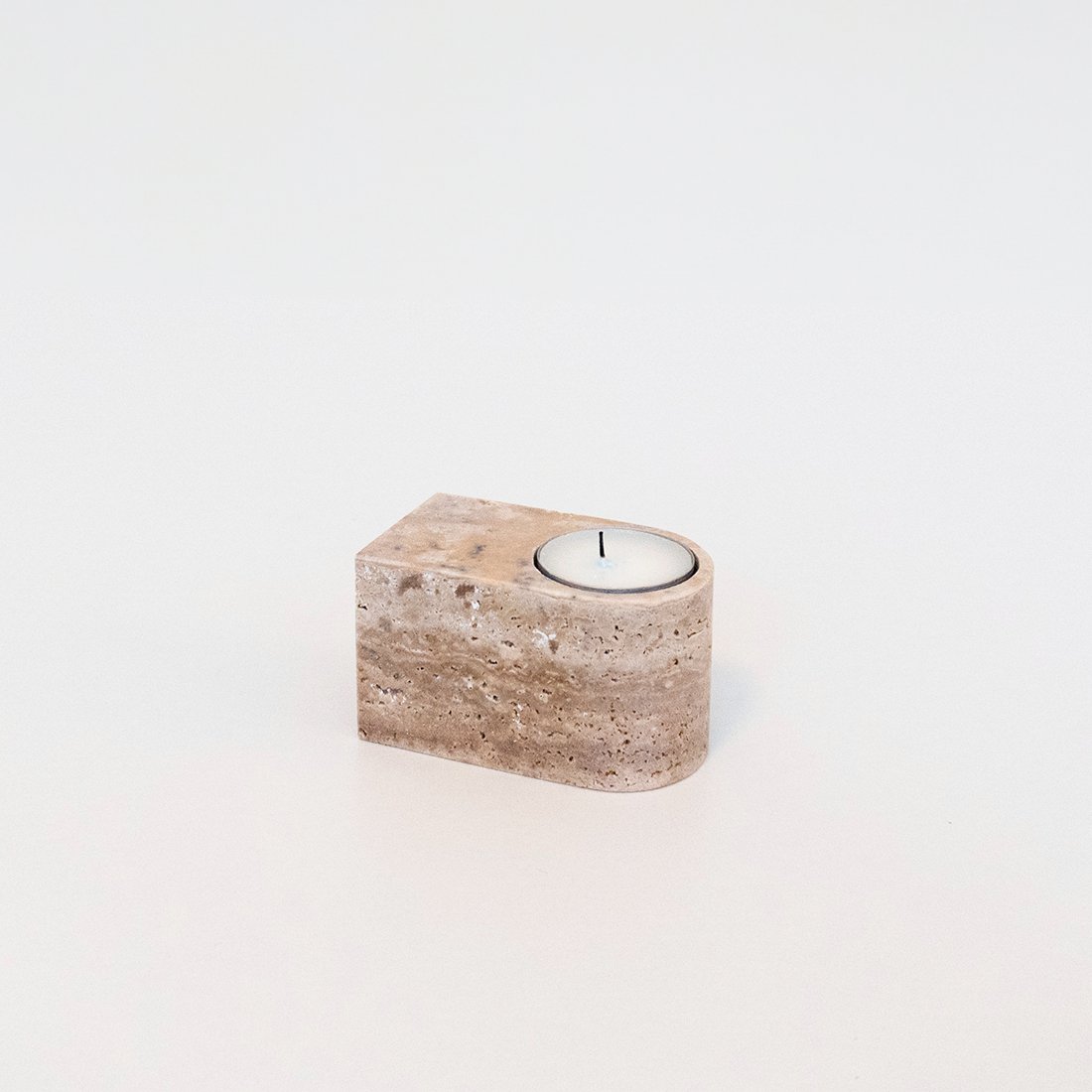 The Living Objects nr. 10 - Travertine Tealight - FÓLK Reykjavik