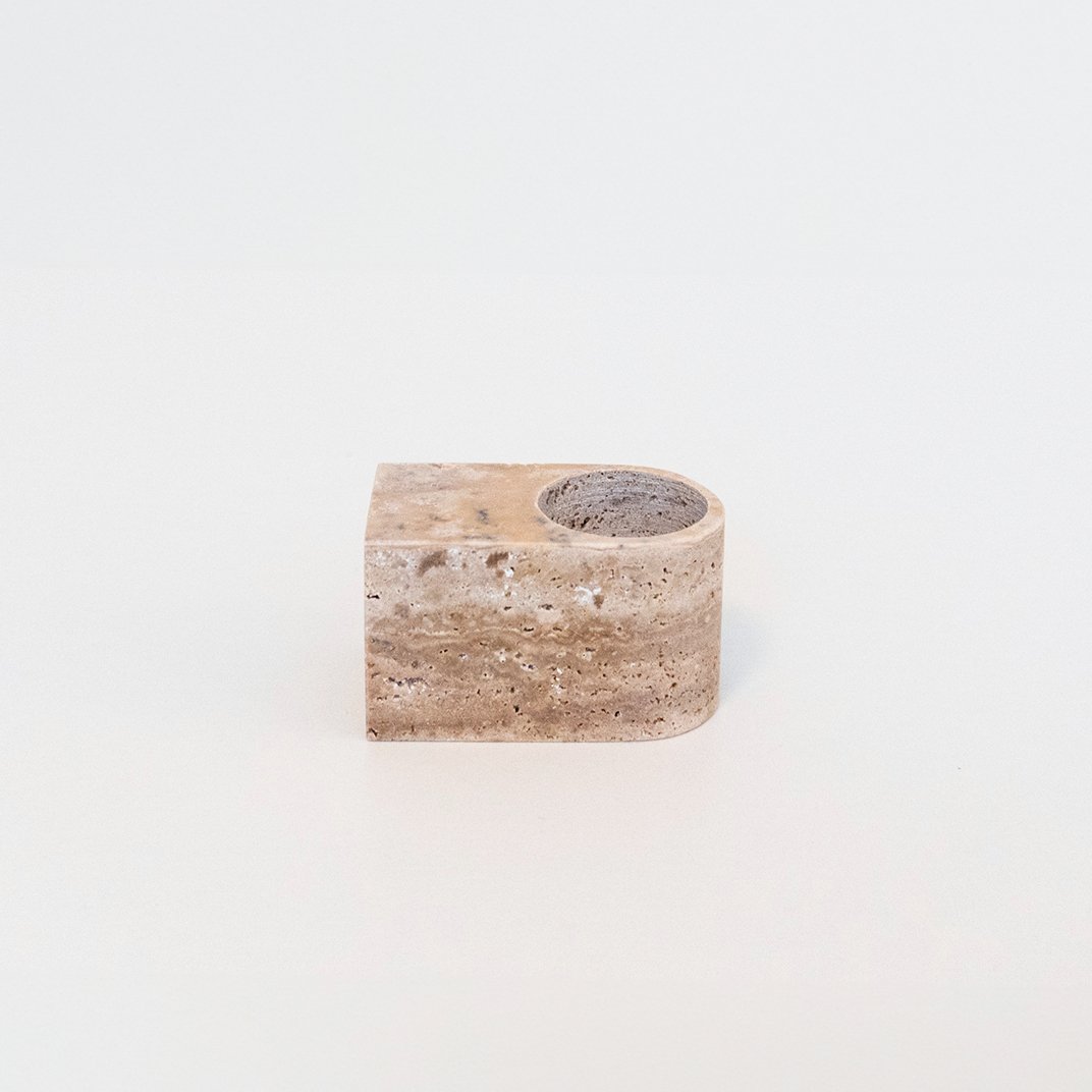 The Living Objects nr. 10 - Travertine Tealight - FÓLK Reykjavik