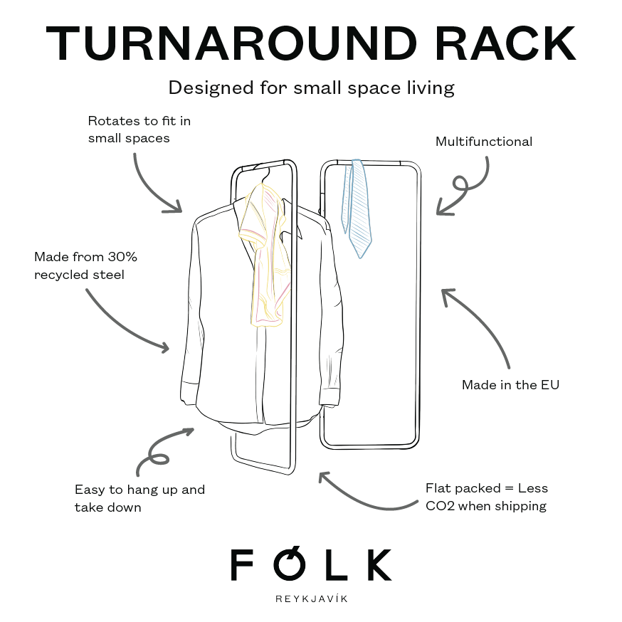 The Turnaround Rack - Black - FÓLK Reykjavik