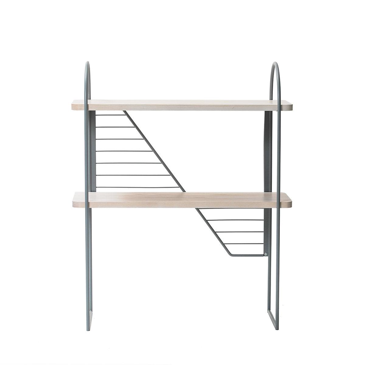 Urban Nomad Console Table - White with grey recycled steel frame. 68x27 cm - FÓLK Reykjavik