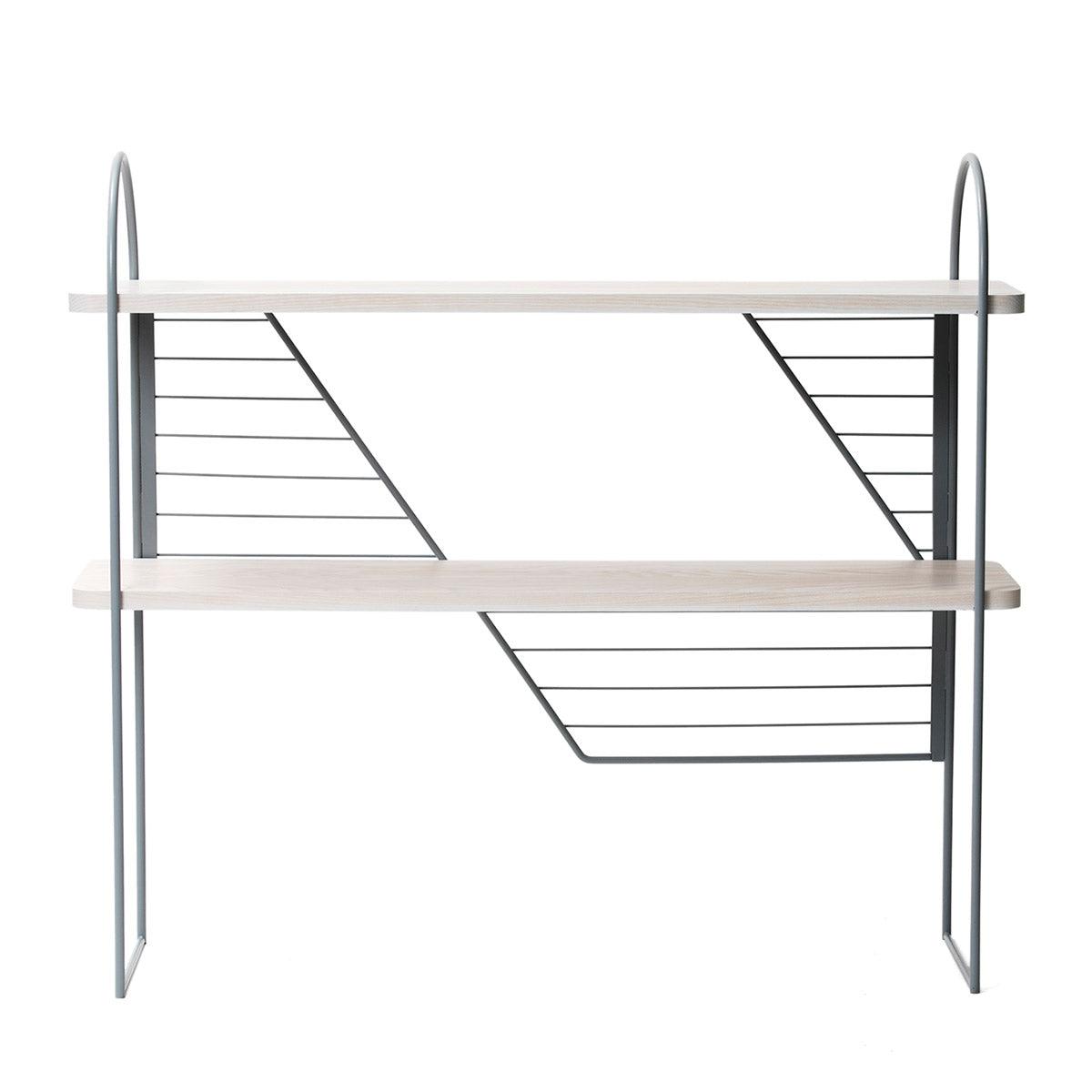 Urban Nomad Console Table - White with grey recycled steel frame. 94x27 cm - FÓLK Reykjavik