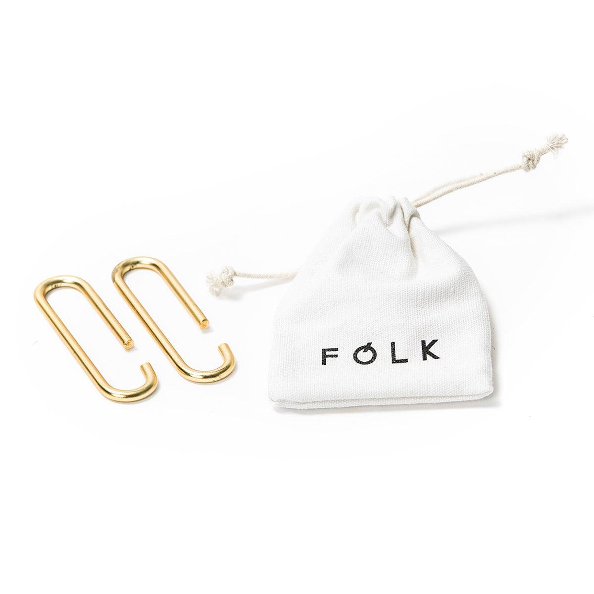 Urban Nomad - Pack of 2 hooks - Gold - FÓLK Reykjavik